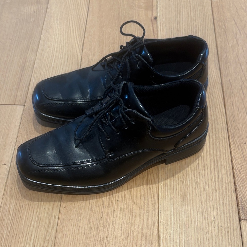 Classic Black Kids Dress Shoes